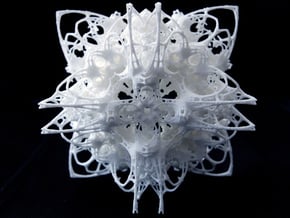 Lanterna Cathedralis Cubicae Atomicus Fractalis in White Natural Versatile Plastic