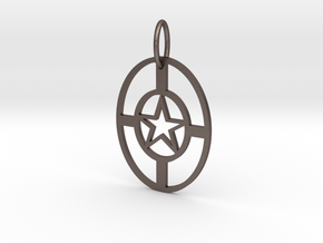 StarNecklace in Polished Bronzed Silver Steel