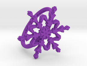 Snowflake Ring 2 d=17mm h21d17 in Purple Processed Versatile Plastic