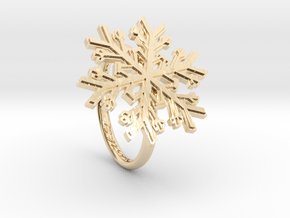 Snowflake Ring 1 d=17mm h21d17 in 14K Yellow Gold