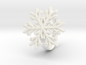 Snowflake Ring 1 d=18mm h35d18 in White Processed Versatile Plastic