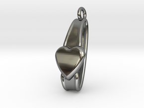 San Valentino Earring in Fine Detail Polished Silver