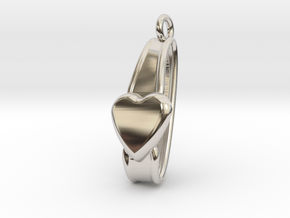 San Valentino Earring in Rhodium Plated Brass