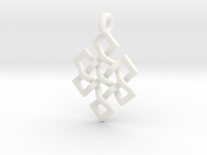 Eternal Knot in White Processed Versatile Plastic