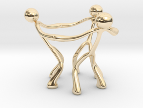 Stickman Egg Cup in 14K Yellow Gold