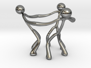 Stickman Egg Cup in Fine Detail Polished Silver