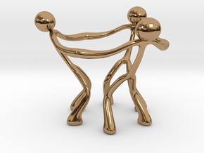 Stickman Egg Cup in Polished Brass