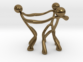 Stickman Egg Cup in Polished Bronze