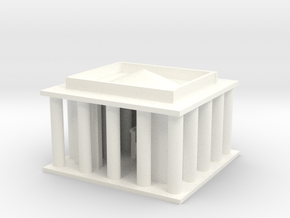 Lincoln Memorial in White Processed Versatile Plastic