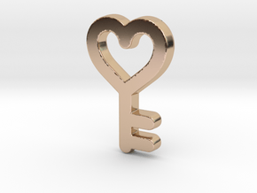 Heart Key Pendant - Amour Collection in 14k Rose Gold