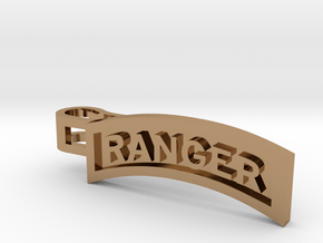 Ranger Tab Tie Bar in Polished Brass