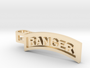 Ranger Tab Tie Bar in 14k Gold Plated Brass
