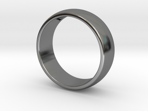 Wedding Band Edited in Fine Detail Polished Silver