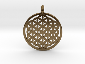 Flower Of Life in Polished Bronze