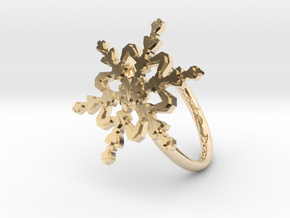 Snowflake Ring 2 d=18mm h21d18 in 14K Yellow Gold