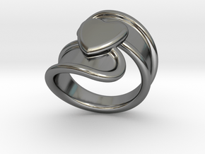 Valentinodayring  23 - Italian Size 23 in Fine Detail Polished Silver