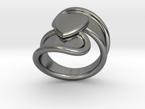 Valentinodayring  25 - Italian Size 25 in Fine Detail Polished Silver