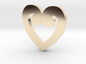 Heart Numero Uno in 14K Yellow Gold