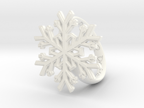 Snowflake Ring 1 d=19mm h35d19 in White Processed Versatile Plastic