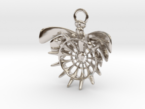 Holy pendant in Rhodium Plated Brass