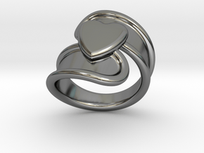 Valentinodayring  30 - Italian Size 30 in Fine Detail Polished Silver