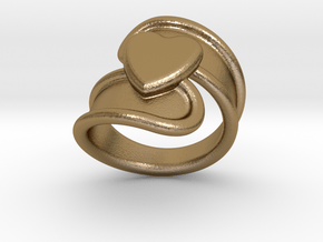 Valentinodayring  30 - Italian Size 30 in Polished Gold Steel