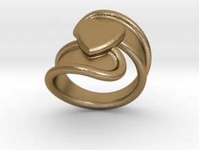 Valentinodayring  32 - Italian Size 32 in Polished Gold Steel