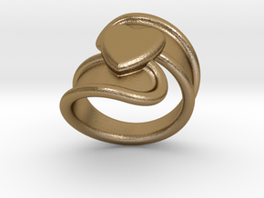 Valentinodayring  33 - Italian Size 33 in Polished Gold Steel
