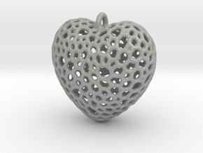 Heart Pendant #1 in Aluminum