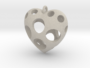 Heart Pendant #3 in Natural Sandstone