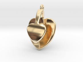 San Valentino Heart Earring in 14K Yellow Gold