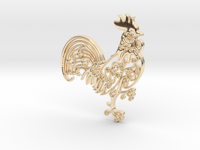 Rooster_Pendant in 14K Yellow Gold