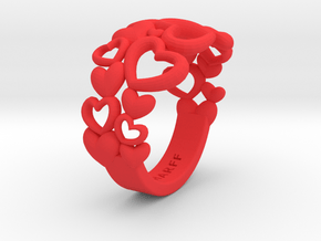 Heart By Heart Ring No2 57 in Red Processed Versatile Plastic