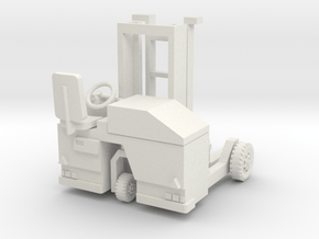 00 scale: Forklift, vorklift, Kooiaap, Gabelstaple in White Natural Versatile Plastic