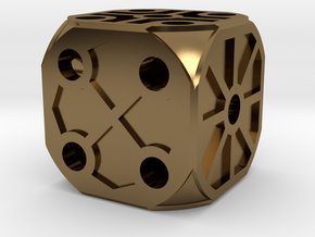 Rustic  Die - Small in Polished Bronze