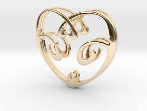 HEEart in 14k Gold Plated Brass