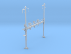 CATENARY PRR BEAM SIG 4 TRACK 2PHASE N SCALE  in Tan Fine Detail Plastic