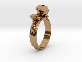 Ring 'Diamonds are Forever' in Polished Brass