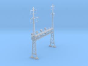 CATENARY PRR LATTICE SIG 4 TRACK 2-3PHASE N SCALE  in Tan Fine Detail Plastic
