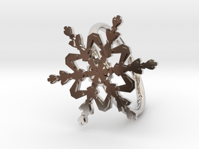 Snowflake Ring 2 d=19mm h21d19 in Platinum