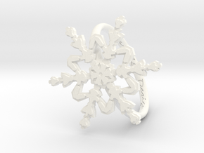 Snowflake Ring 2 d=19mm h21d19 in White Processed Versatile Plastic