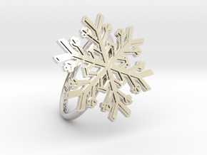 Snowflake Ring 1 d=19mm h21d19 in Platinum