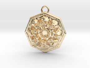 SKUX pendant  in 14K Yellow Gold