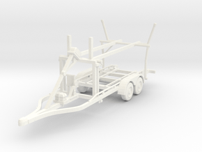 Boat trailer 01. 1:64 Scale  in White Processed Versatile Plastic