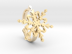 Snowflake Ring 2 d=19.5mm Adjustable h35d195a in 14K Yellow Gold