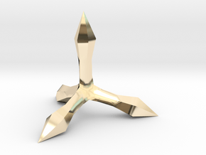 Caltrop 2 in 14k Gold Plated Brass