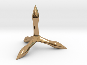 Caltrop 4 in Polished Brass