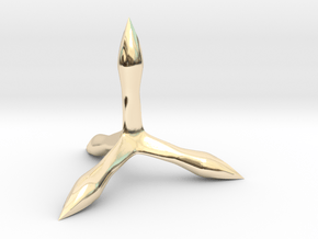 Caltrop 4 in 14k Gold Plated Brass
