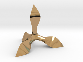 Caltrop 5 in Polished Brass