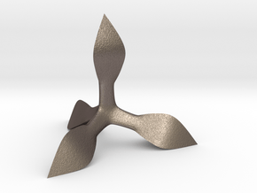 Caltrop 5 in Polished Bronzed Silver Steel